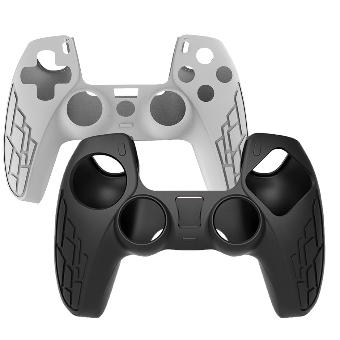 OIVO INDIA Black & White Controller Silicone Cover PS5 Controller Skin Non-Slip Protective Case Sleeve Compatible with PlayStation 5 Controller (Combo 2)