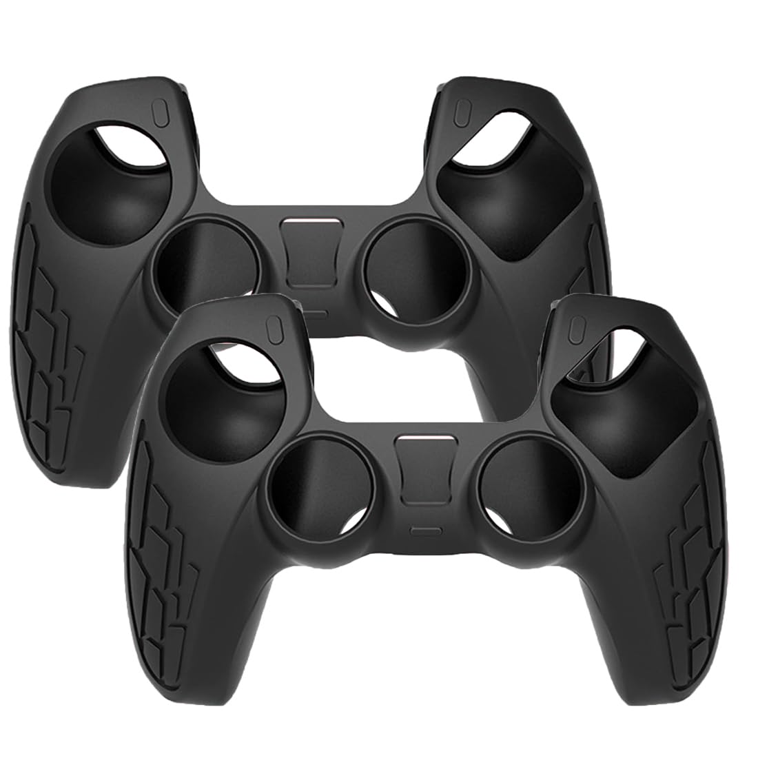 OIVO INDIA Black Controller Silicone Cover PS5 Controller Skin Anti Slip Protective Case Sleeve Compatible with Sony PlayStation 5 Controller (Pack 2)