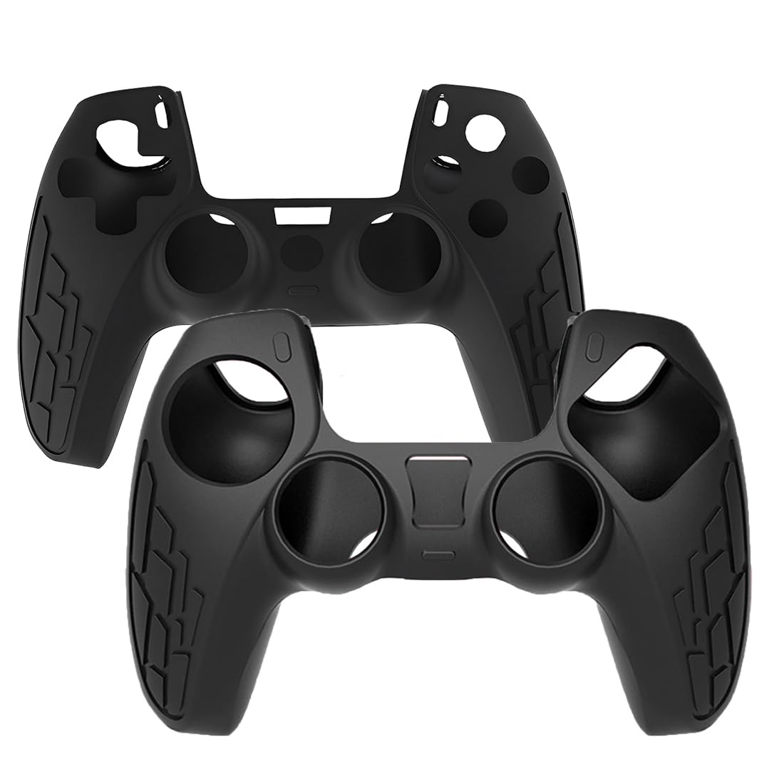 OIVO INDIA Black Controller Silicone Cover PS5 Controller Skin Non-Slip Protective Case Sleeve Compatible with PlayStation 5 Controller Remote (Combo 2)