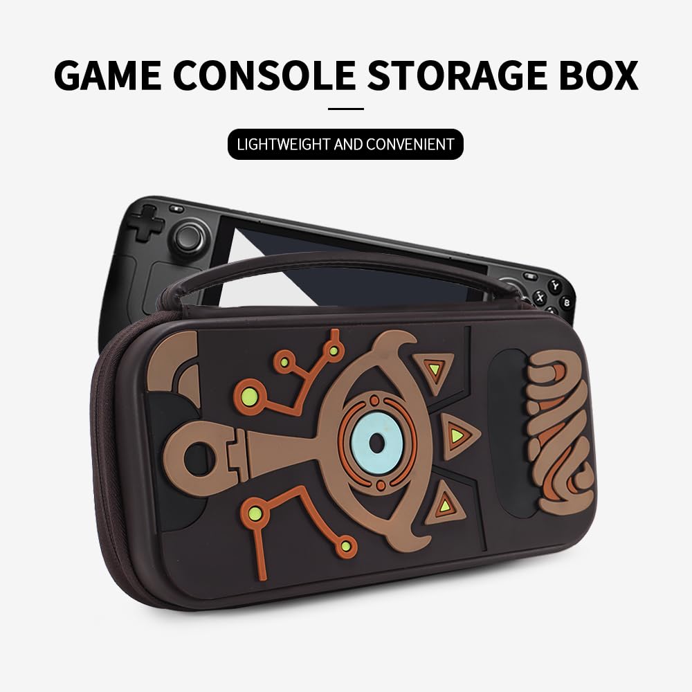 OIVO INDIA Hard Shell Travel Case Pouch Compatible with Nintendo Switch Console, Portable Carrying Case for Switch & Accessories Protective Box (Brown Zelda)