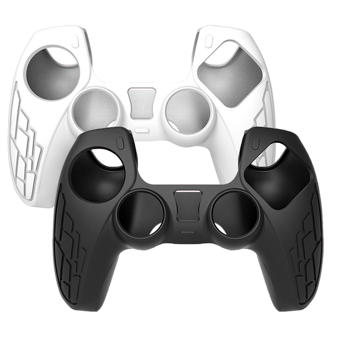 OIVO INDIA Black & White Controller Silicone Cover PS5 Controller Skin Non Slip Protective Case Sleeve Compatible with PlayStation 5 Controller |Combo of 2|