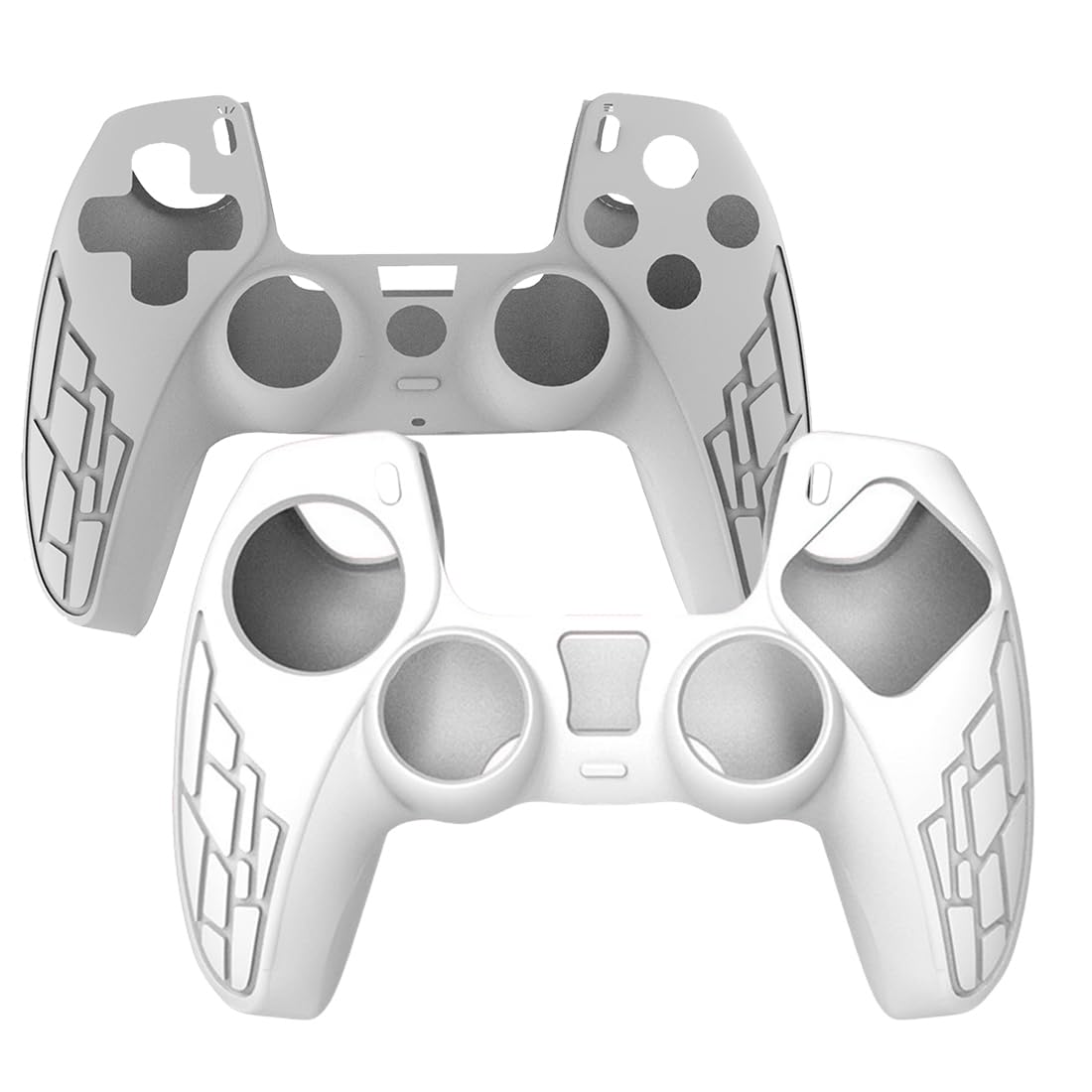 OIVO INDIA White Controller Silicone Cover PS5 Controller Skin Anti Slip Protective Case Sleeve Compatible with Sony PlayStation 5 Controller (Combo 2)