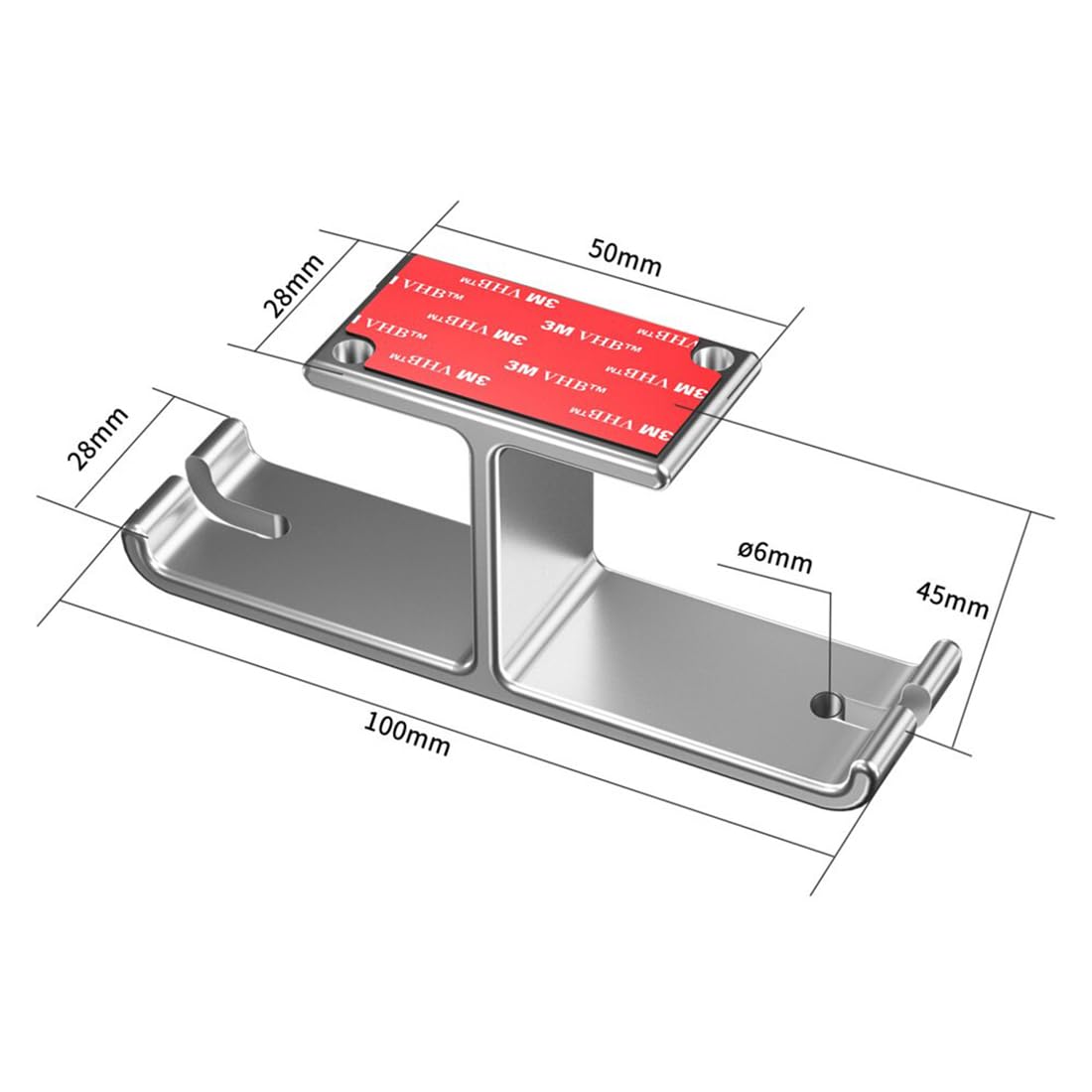 OIVO INDIA Aluminum Headphone Hanger, Gaming Headset Headphone Hook Holder Mount Under Desk with Cable Organizer for All Headphones (Silver)