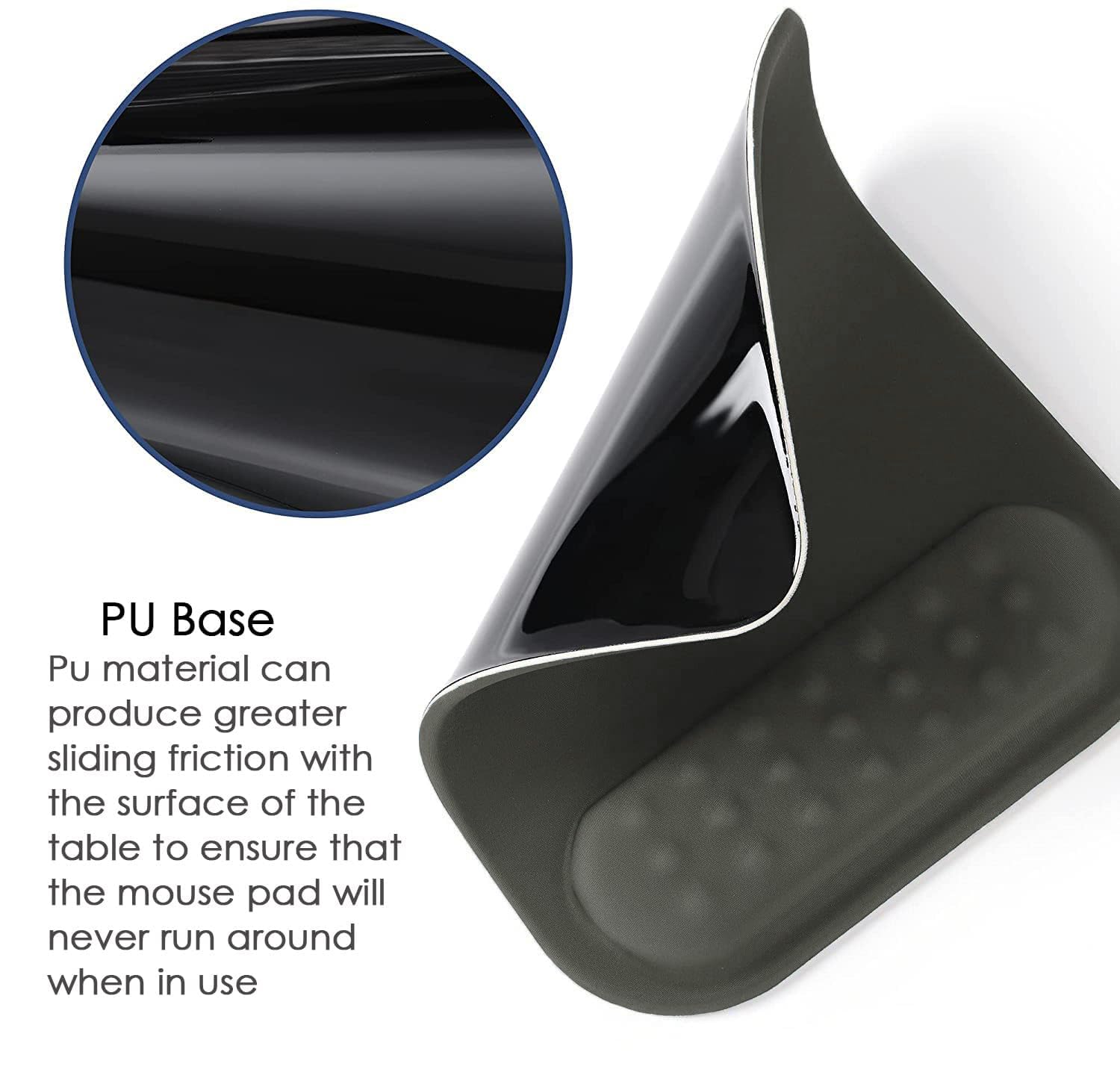 OIVO INDIA Gel Mouse Pad Wrist Rest Memory-Foam Ergonomic Mousepad(240x200mm)| Cushion Pain Relief| Suitable for Gaming, Computer, Laptop, Home & Office Non-Slip Rubber Base (Light Grey)