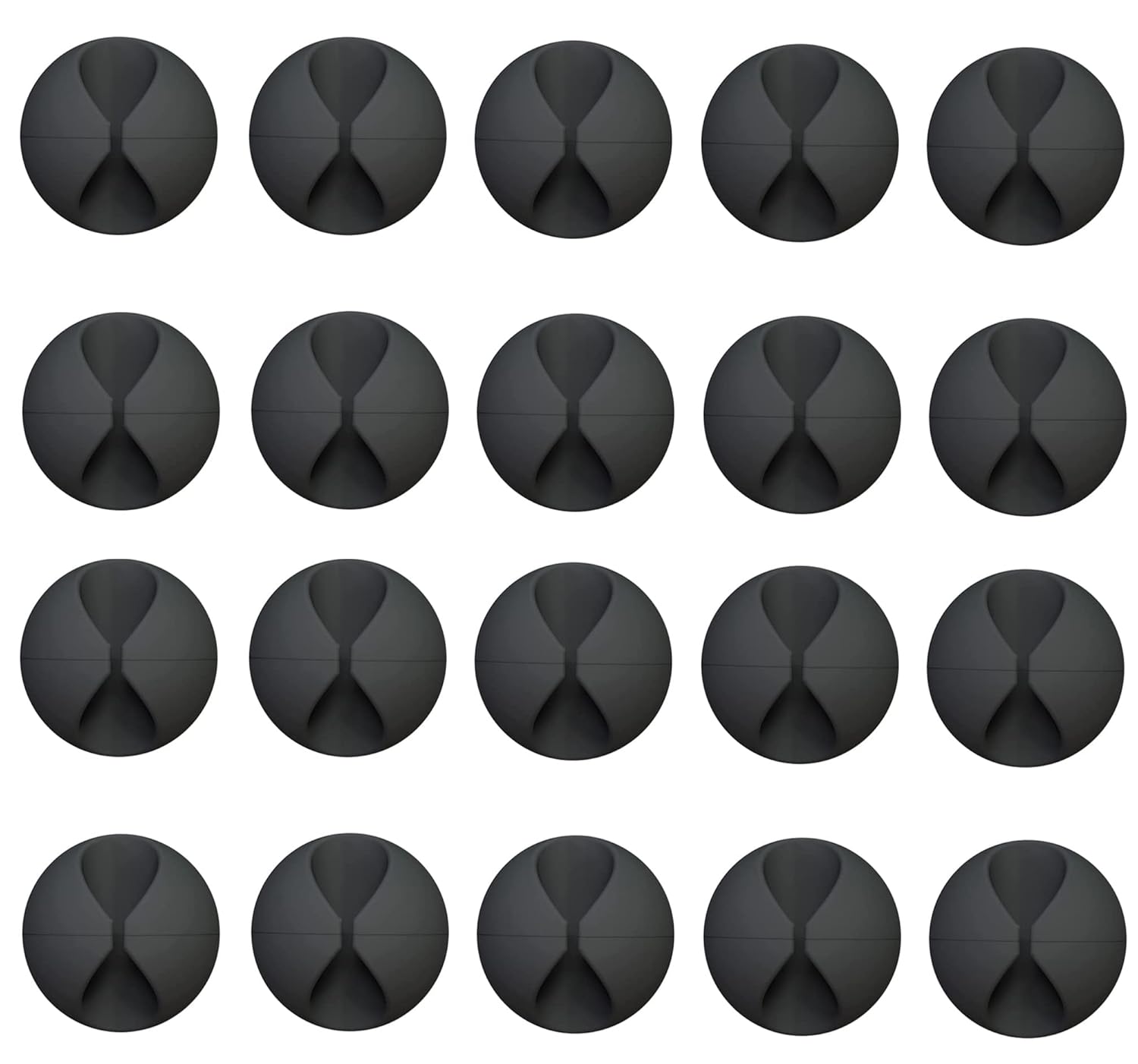 OIVO INDIA Adhesive Desk Cable Organizer (Pack of 20, For Small Cables)