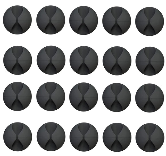 OIVO INDIA Adhesive Desk Cable Organizer (Pack of 20, For Small Cables)