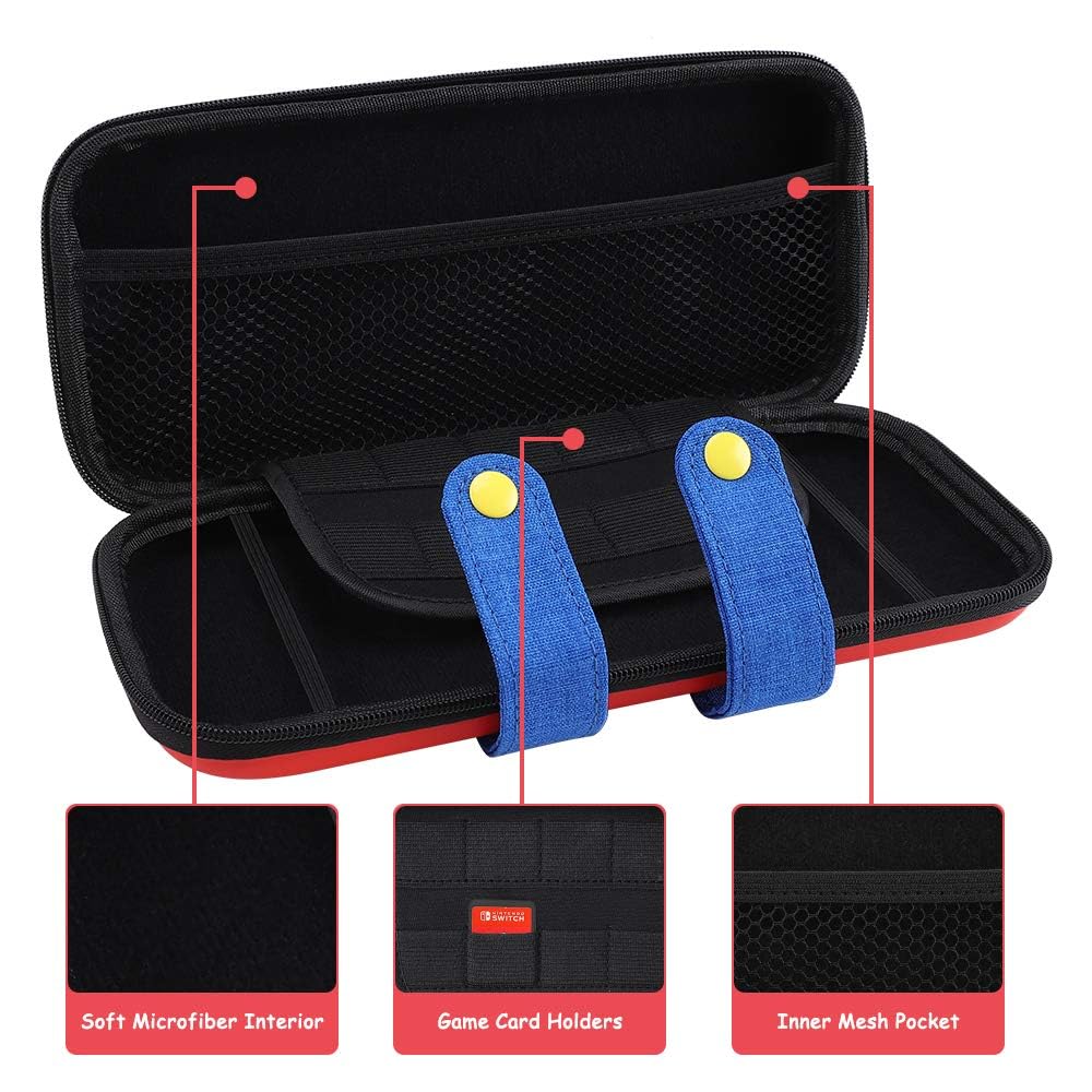 OIVO INDIA Travel Case Compatible for Nintendo Switch and Switch OLED ,Travel Carrying Case Storage Bag Protective Hard Shell for Controller & Accessories with Shoulder Strap