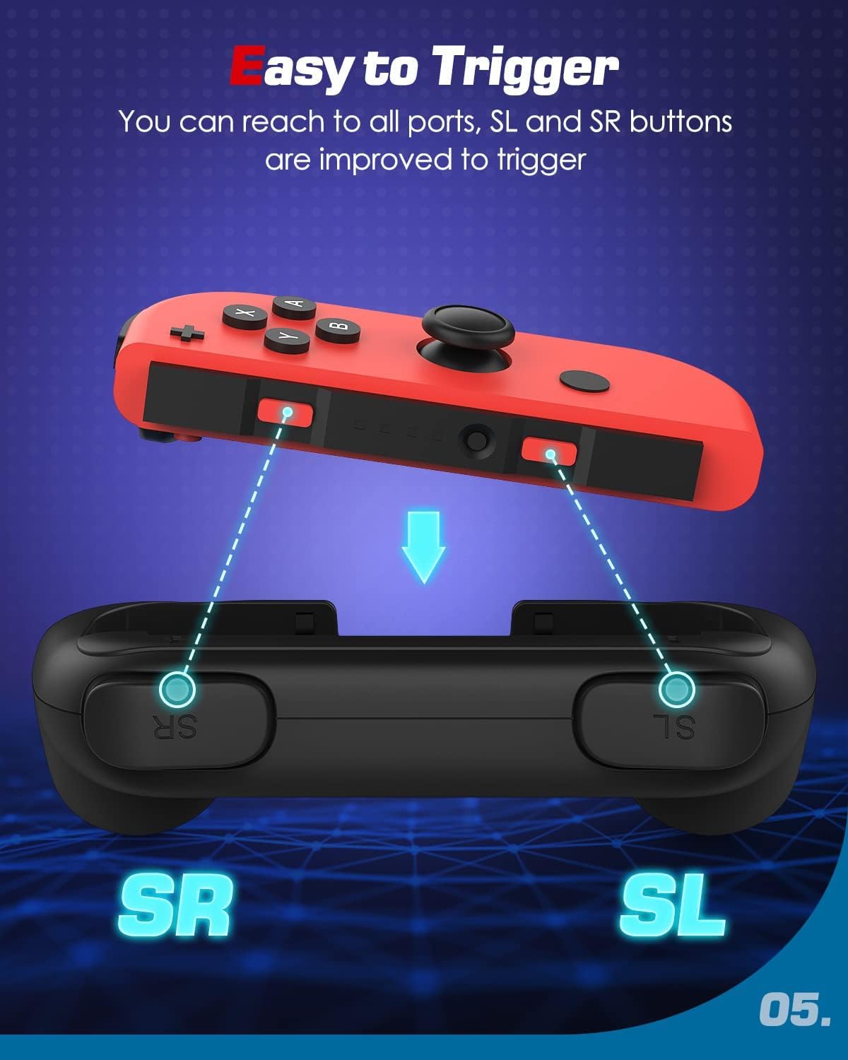 OIVO INDIA X DOBE Nintendo Switch More Comfortable Joy-Con Controller Grips For Nintendo Switch TWIN PACK of BLACK