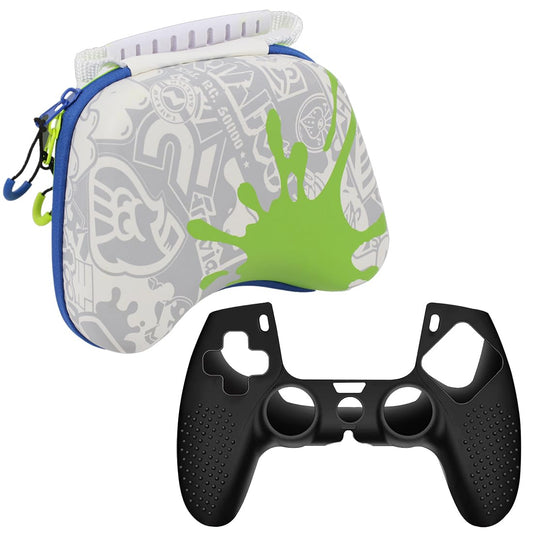 OIVO INDIA Multicolor & Black Controller EVA Silicone Cover Case PS5 Controller Skin Anti Slip Protective Sleeve Compatible for Sony PS5 Controller (Combo of 2)