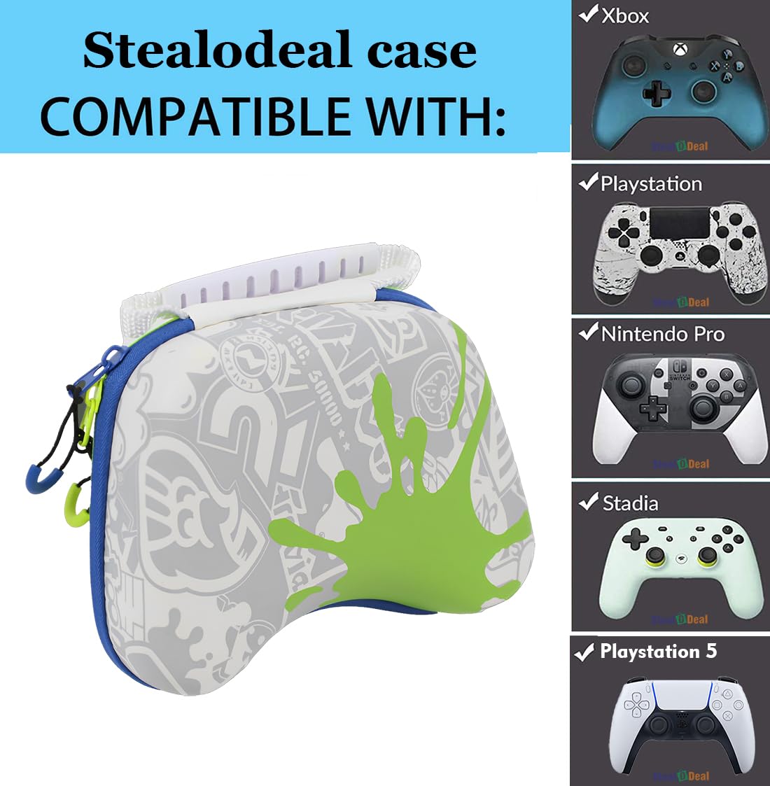 OIVO INDIA Multicolor & Black Universal Travel EVA Game Remote Controller Carrying Case Gaming Accessory Cover Case (Compatible for Xbox One, Xbox, Xbox 360, PS3, PS4, PS5 PS2) (Combo of 2)