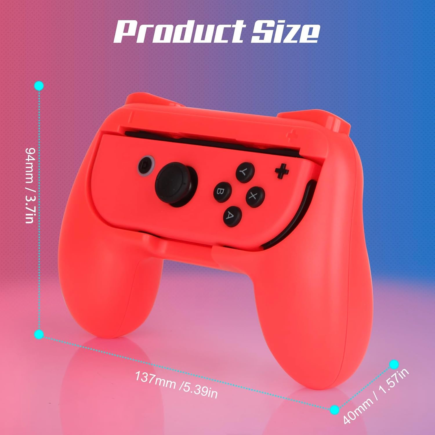 OIVO INDIA X DOBE Nintendo Switch More Comfortable Joy-Con Controller Grips For Nintendo Switch TWIN PACK (Red and Blue)