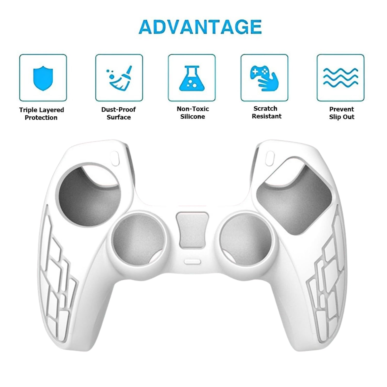 OIVO INDIA Black & White Controller Silicone Cover PS5 Controller Skin Non Slip Protective Case Sleeve Compatible with PlayStation 5 Controller |Combo of 2|