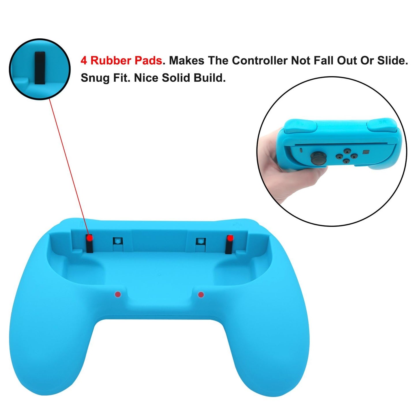 OIVO INDIA X DOBE Nintendo Switch More Comfortable Joy-Con Controller Grips For Nintendo Switch TWIN PACK (Red and Blue)