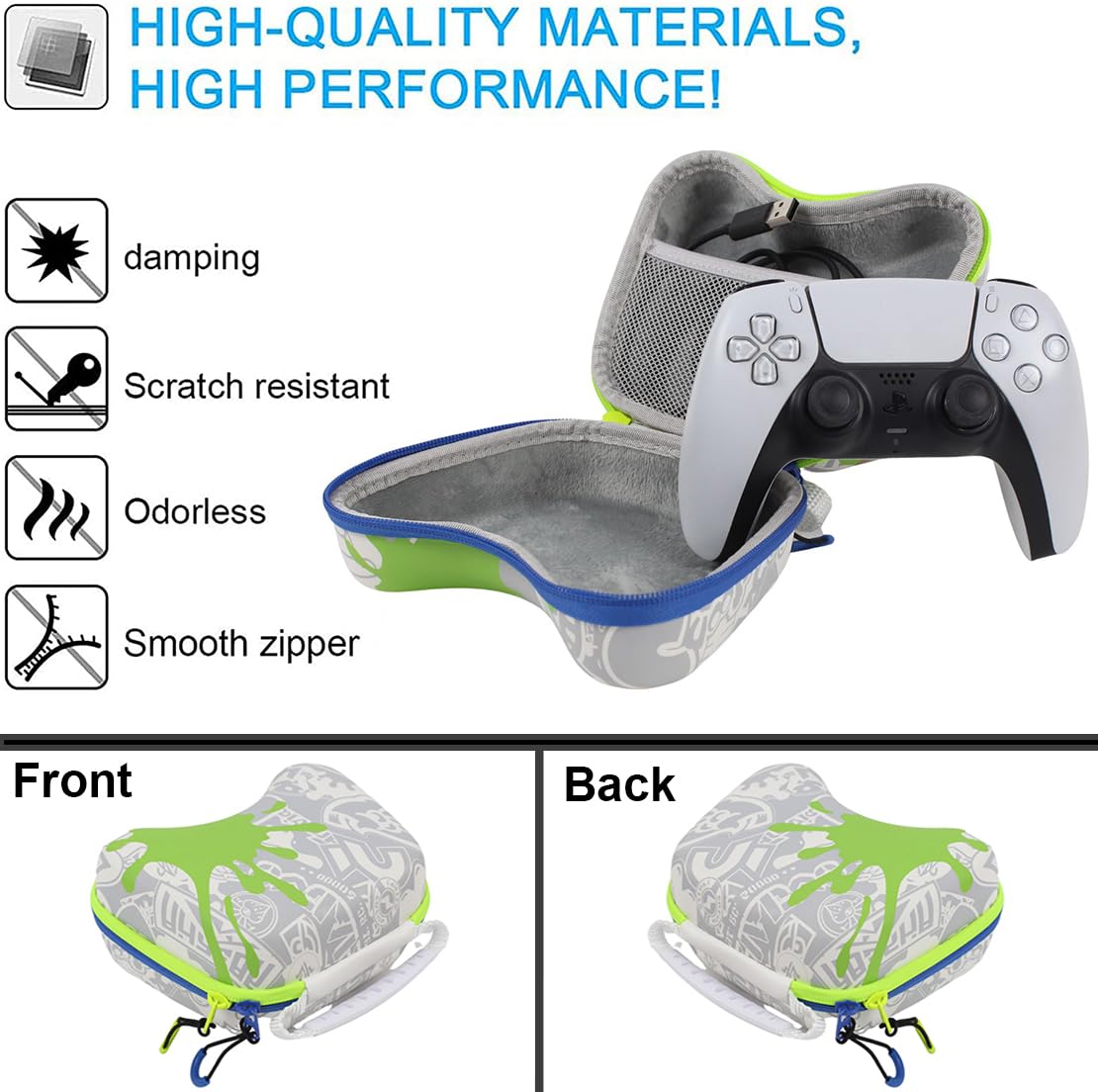 OIVO INDIA Multicolor & Black Universal Travel EVA Game Remote Controller Carrying Case Gaming Accessory Cover Case (Compatible for Xbox One, Xbox, Xbox 360, PS3, PS4, PS5 PS2) (Combo of 2)