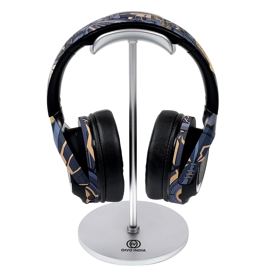 OIVO INDIA Headphone Stand Headset Holder with Aluminum Supporting Bar for All Headphone Sizes (Silver)