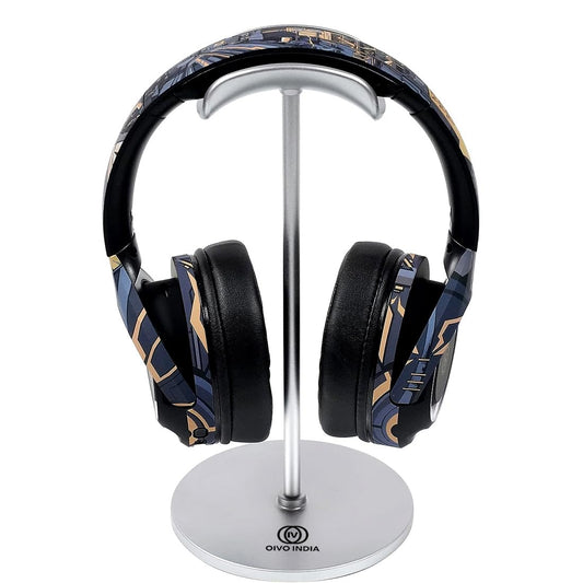 OIVO INDIA Headphone Stand Headset Holder with Aluminum Supporting Bar for All Headphone Sizes (Silver)