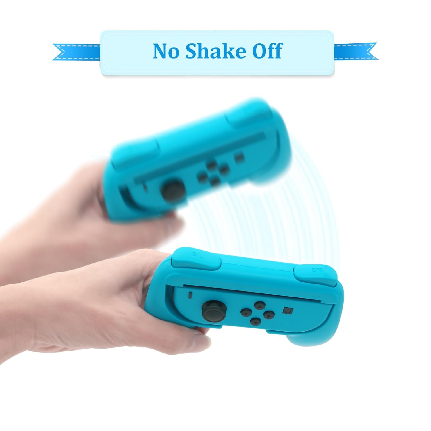 OIVO INDIA X DOBE Nintendo Switch More Comfortable Joy-Con Controller Grips For Nintendo Switch TWIN PACK (Red and Blue)