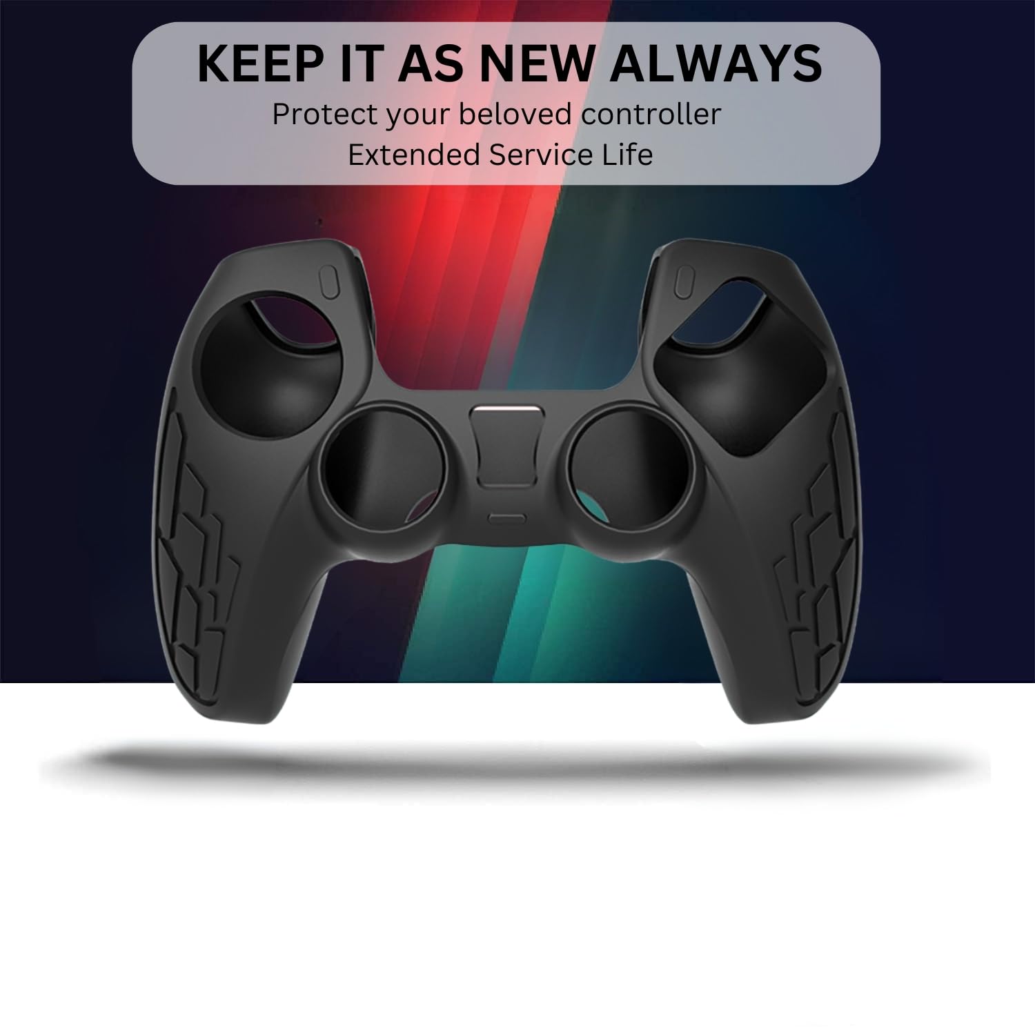 OIVO INDIA Black & White Controller Silicone Cover PS5 Controller Skin Non Slip Protective Case Sleeve Compatible with PlayStation 5 Controller |Combo of 2|