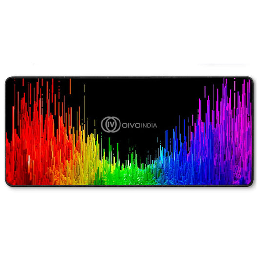 OIVO INDIA Extended (800 mm x 300 mm) Gaming Mouse Pad| Stitched Edges| Non-Slip Rubber Base|Computer Laptop|Keyboard Mouse Pad for Office and Home (Multicolor)