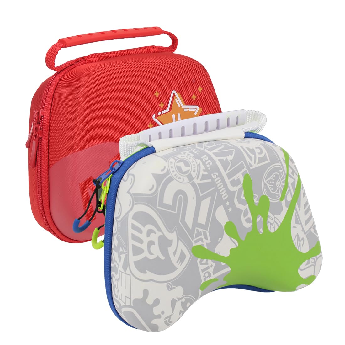 OIVO INDIA Multicolor & Red Universal Travel EVA Game Remote Controller Carrying Case Gaming Accessory Cover Case (Compatible for Xbox One, Xbox, Xbox 360, PS3, PS4, PS5 PS2) (Combo of 2)