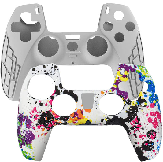 OIVO INDIA Black and Multicolor Controller Silicone PS5 Controller Non Slip Protective Cover Sleeve Compatible with PlayStation 5 Controller |Combo 2|