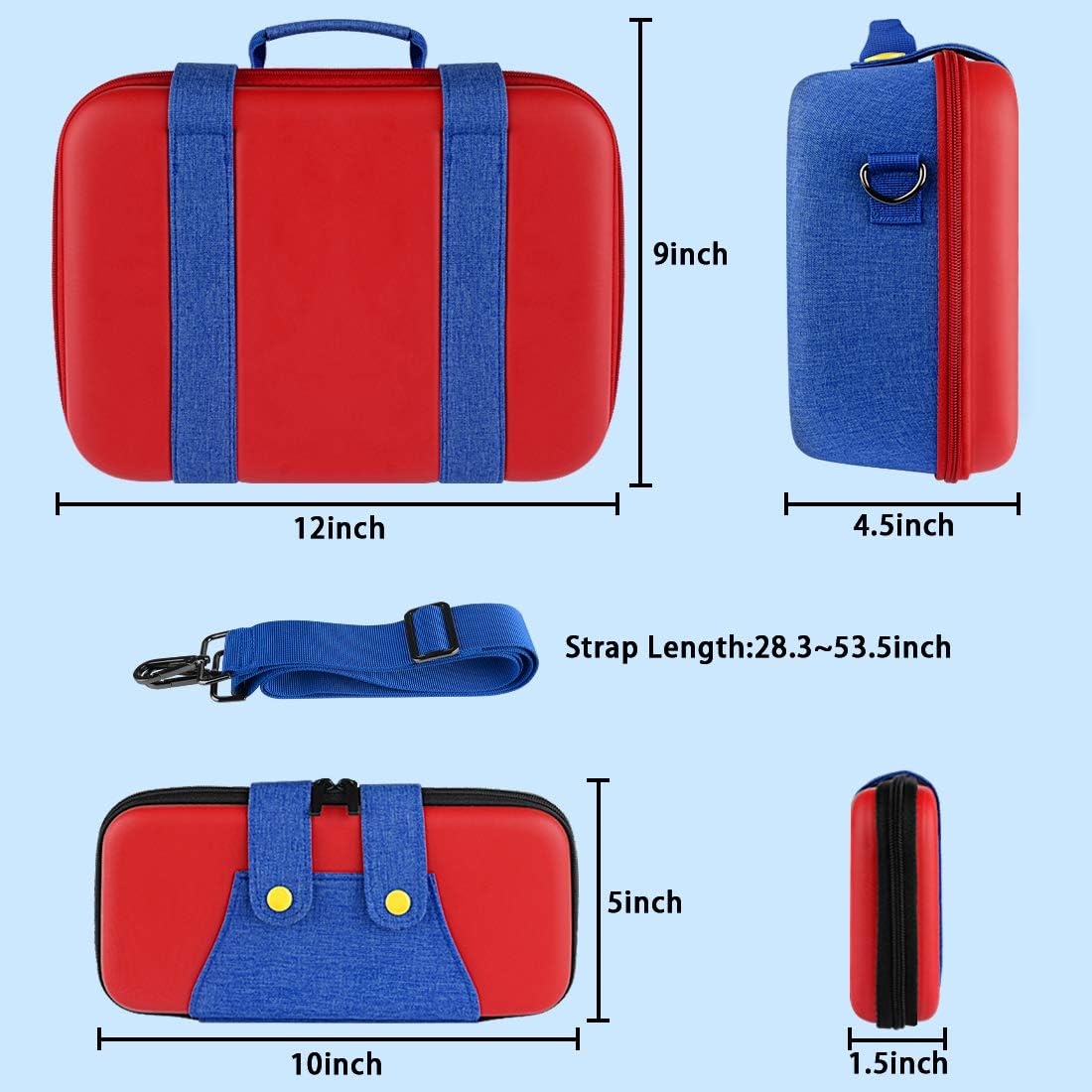 OIVO INDIA Travel Case Compatible for Nintendo Switch and Switch OLED ,Travel Carrying Case Storage Bag Protective Hard Shell for Controller & Accessories with Shoulder Strap