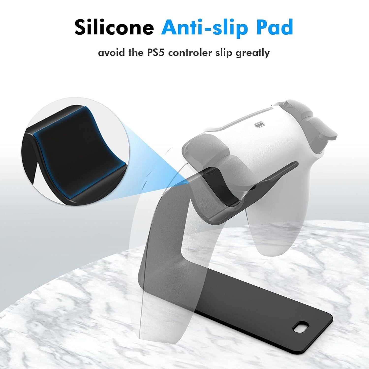 OIVO INDIA Universal Game Controller Holder Black Aluminum Alloy Holder, Mount Bracket, Perfect for PS5 Gamepad, Built-in Anti-Slip Pad Stand (PS5, XBOX, Nintendo Pro)