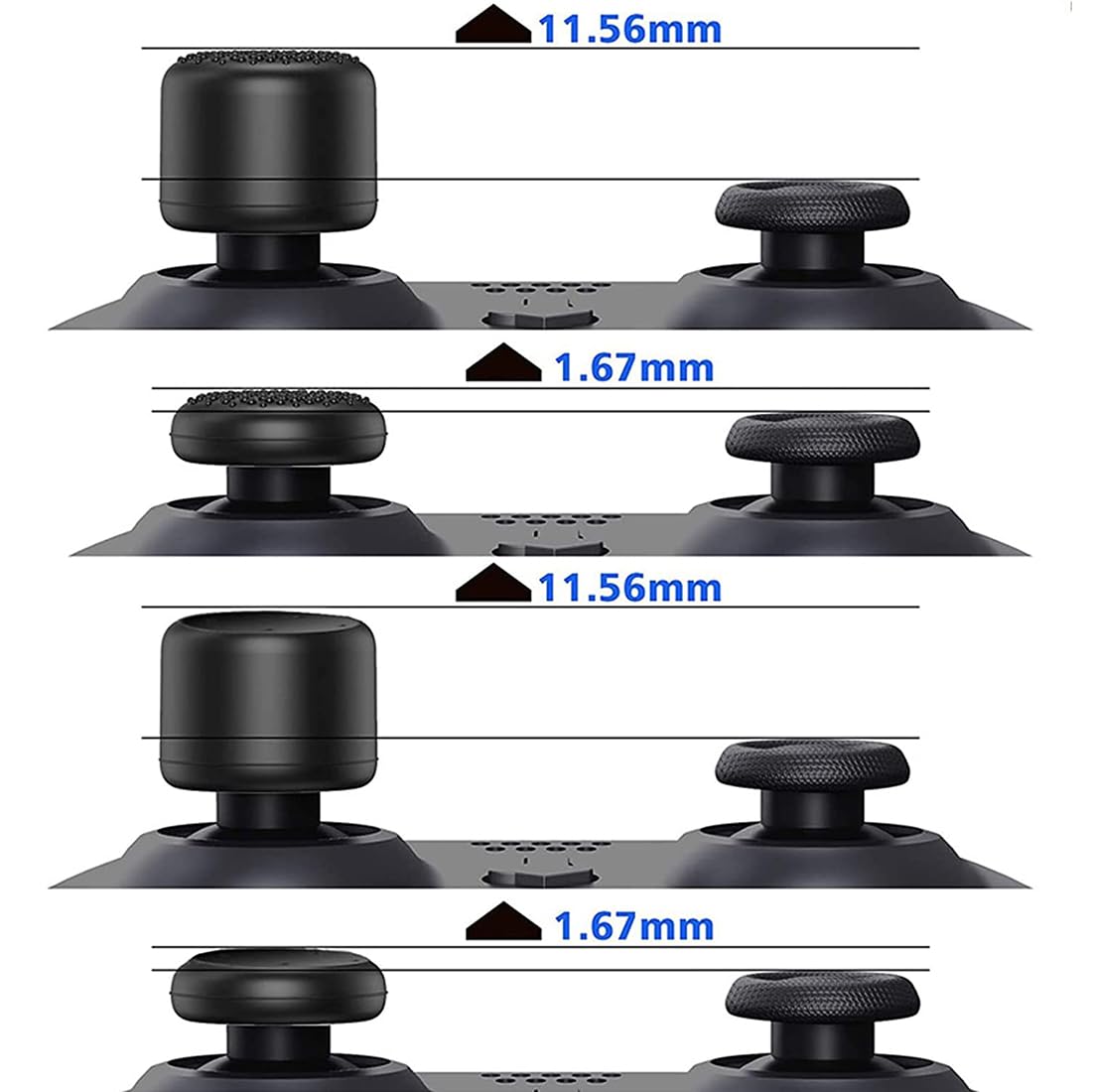 OIVO INDIA Black Dotted Design Cover for PS5 Game Controller Remote Sleeves with Black ThumbGrip Set Compatible with Sony PlayStation 5 Remote (Combo)