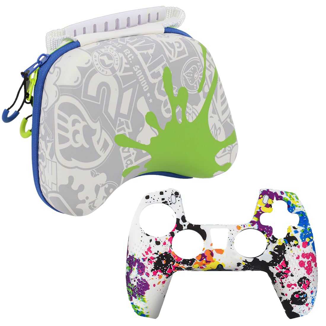 OIVO INDIA Multicolor Controller EVA Silicone Cover Case PS5 Controller Skin Anti Slip Protective Sleeve Compatible for Sony PS5 Controller (Combo of 2)