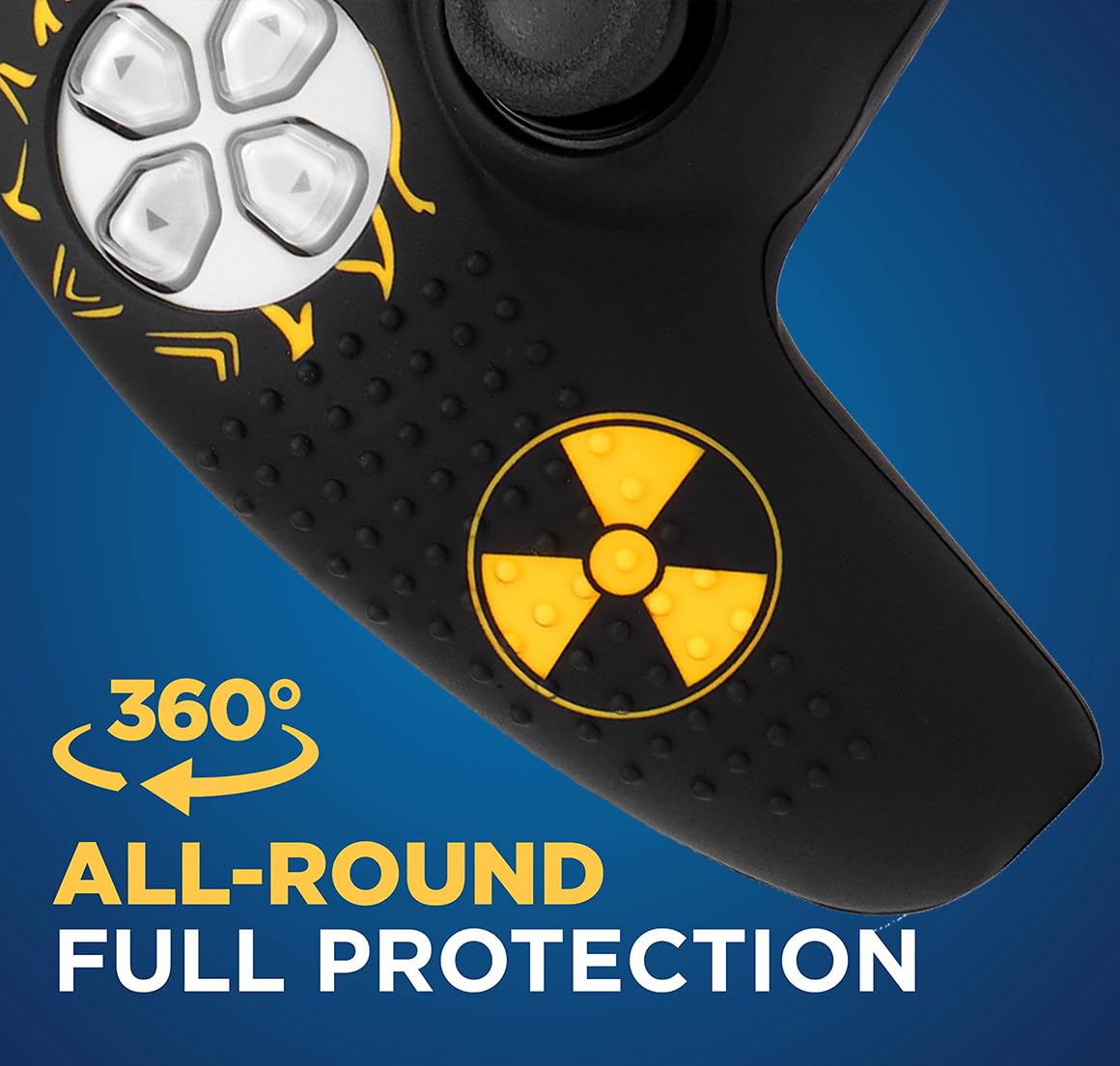 OIVO INDIA Black Skull Controller Silicone Cover Case PS5 Controller Skin Anti Slip Protective Case Sleeve Compatible for Sony PlayStation 5 Controller (Pack of 2)