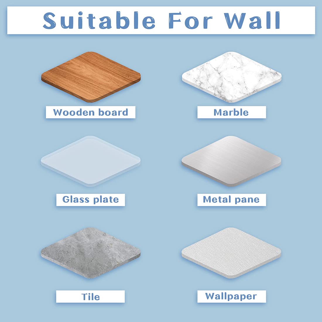 OIVO INDIA Wall Charger Hook Mobile Phone Holder Universal Cellphone Hanging Bracket Hooks Charging Dock Stand (Blue, Pack of 6)