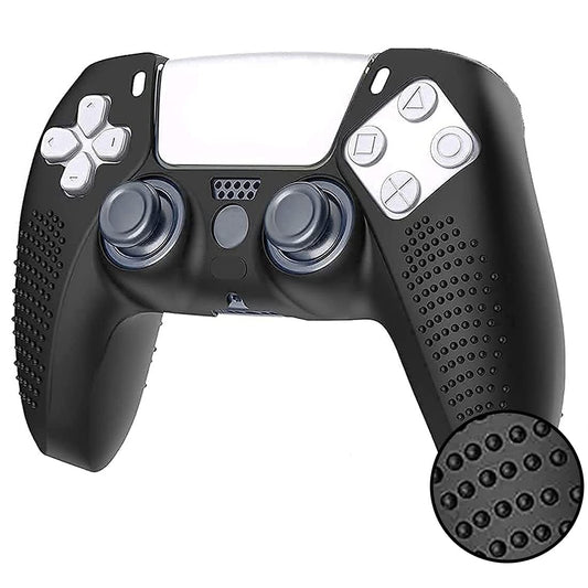 OIVO INDIA Black Controller Silicone Cover Case PS5 Controller Skin Anti Slip Protective Case Sleeve Compatible with Sony PS5 Controller Remote