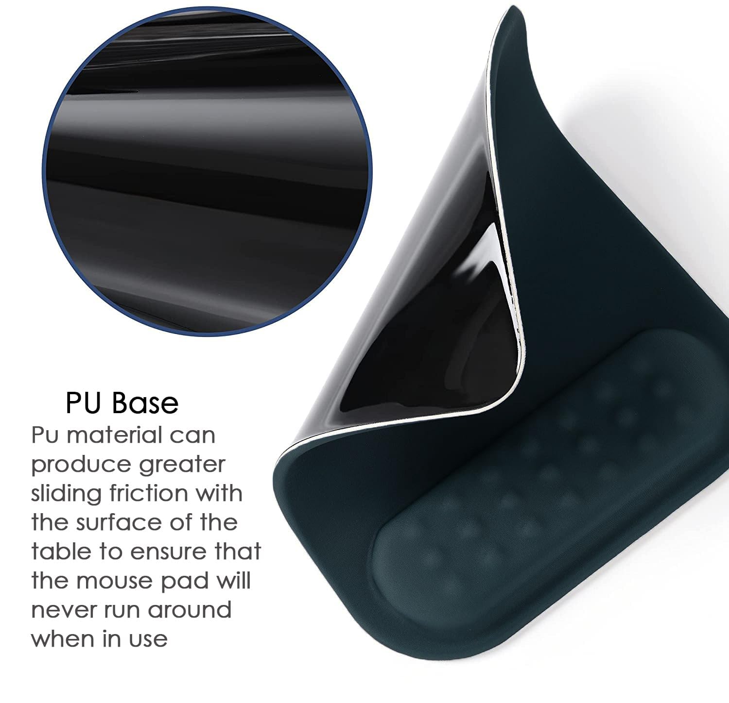 OIVO INDIA Gel Mouse Pad Wrist Rest Memory-Foam Ergonomic Mousepad (240x200mm)| Cushion Pain Relief| Suitable for Gaming, Computer, Laptop, Home & Office Non-Slip Rubber Base (Rama Green)