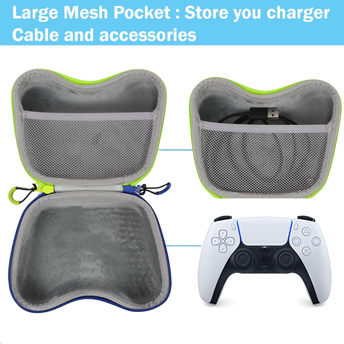 OIVO INDIA Multicolor & Red Universal Travel EVA Game Remote Controller Carrying Case Gaming Accessory Cover Case (Compatible for Xbox One, Xbox, Xbox 360, PS3, PS4, PS5 PS2) (Combo of 2)