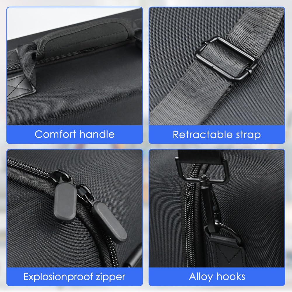 OIVO INDIA Carrying Case for PS5 Slim Console, Hard Shell Protective Case Travel Bag Compatible for PlayStation 5 Slim Console Disc/Digital Edition - Black