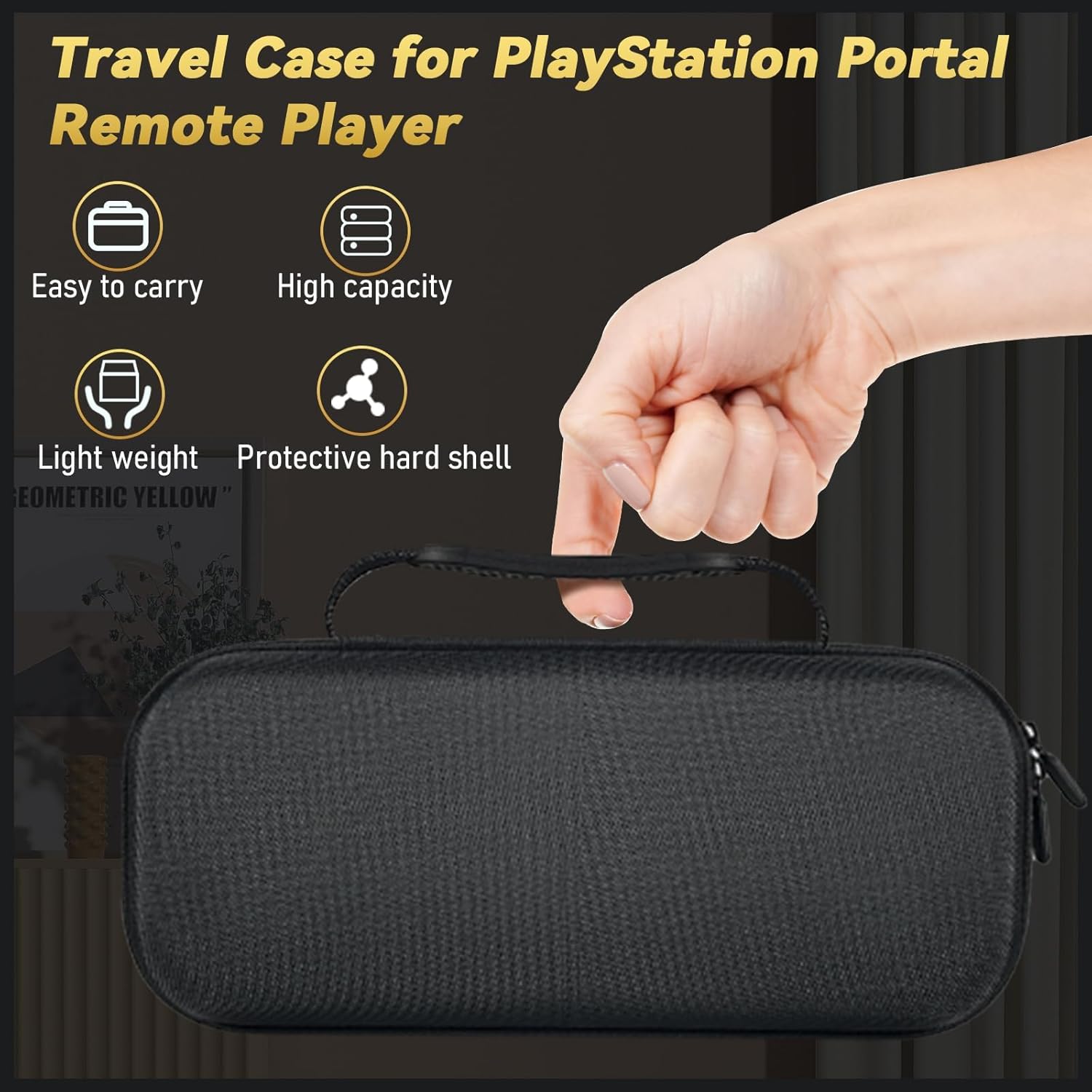 OIVO INDIA Carrying Case for PlayStation Portal Handheld Gaming Console, Portable Hard Shell Case Compatible for PS Portal Storage Bag Travel Cover for PlayStation Portal