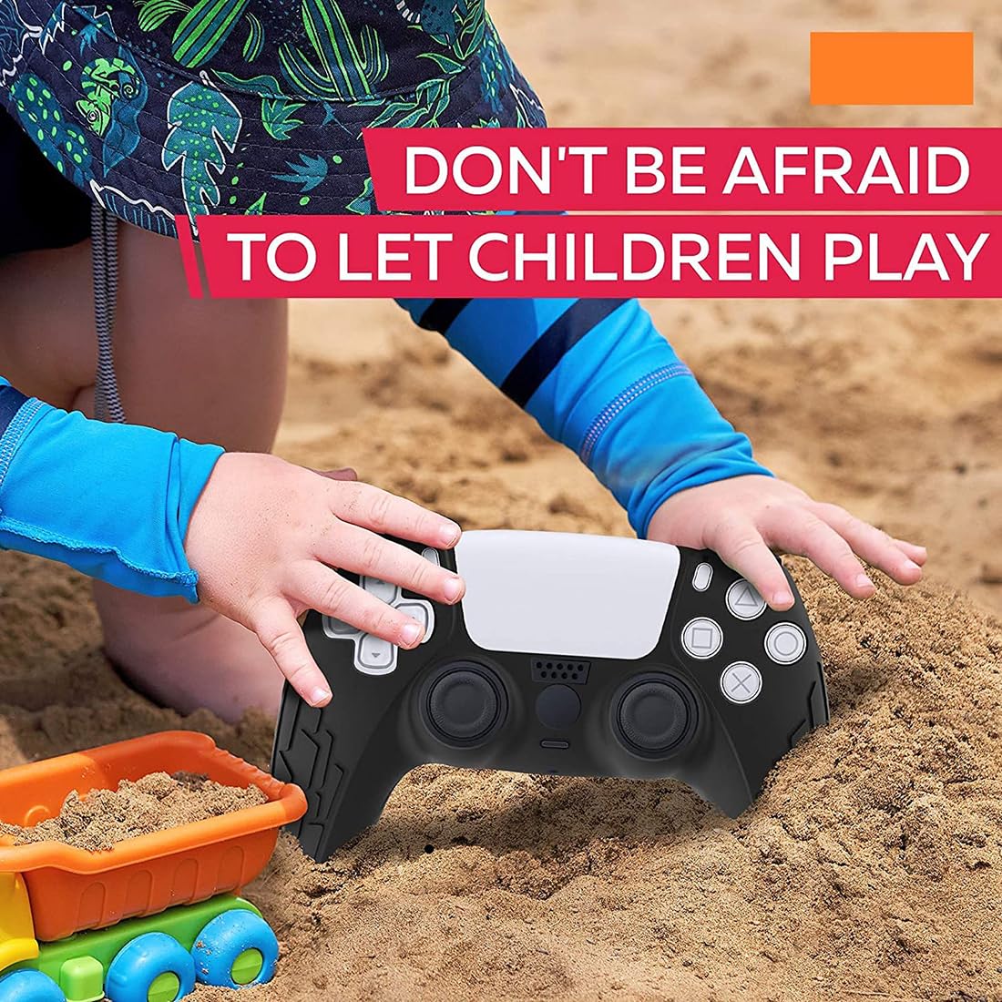 OIVO INDIA Colorful and Black Zigzag Controller Silicone Cover Case PS5 Controller Skin Anti Slip Protective Case Sleeve Compatible for Sony PlayStation 5 Remote (Combo of 2)