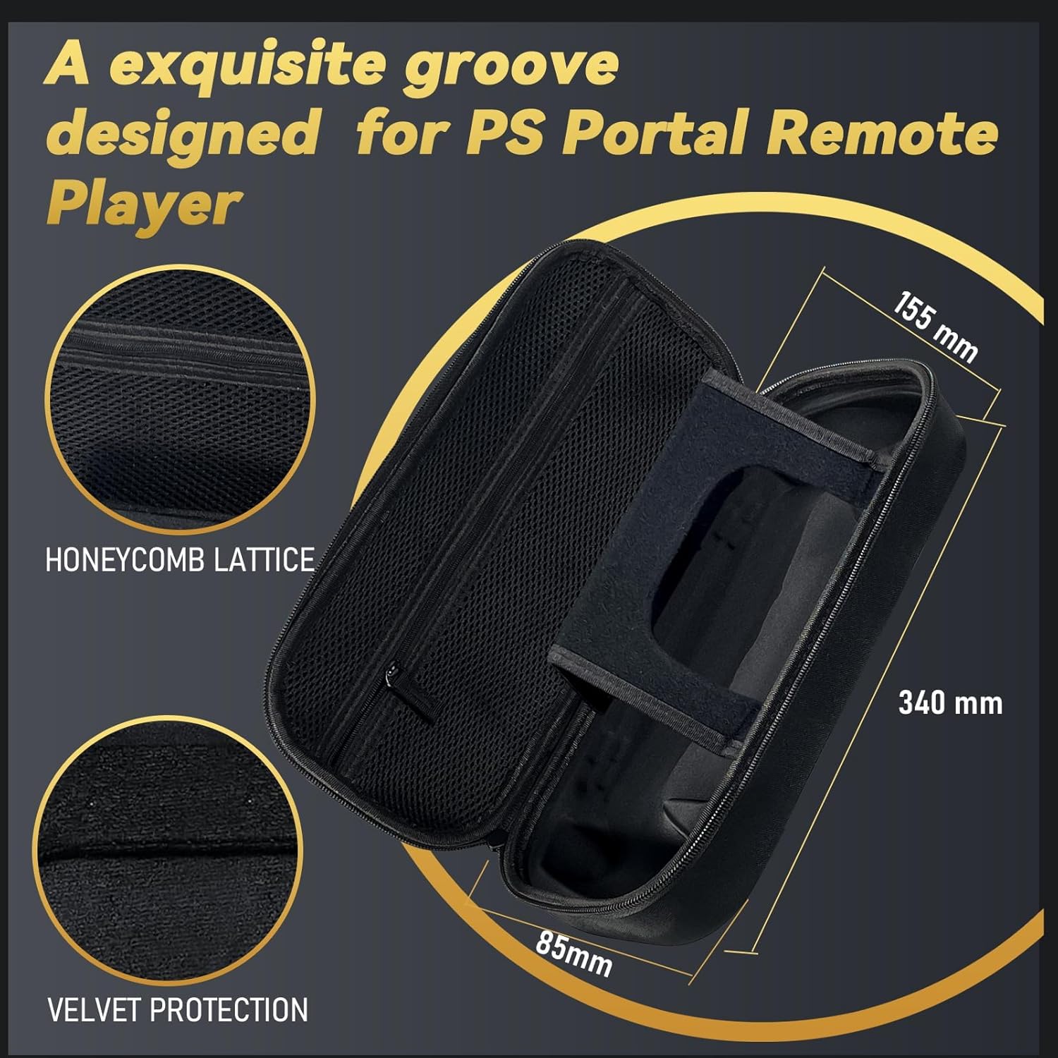 OIVO INDIA Carrying Case for PlayStation Portal Handheld Gaming Console, Portable Hard Shell Case Compatible for PS Portal Storage Bag Travel Cover for PlayStation Portal