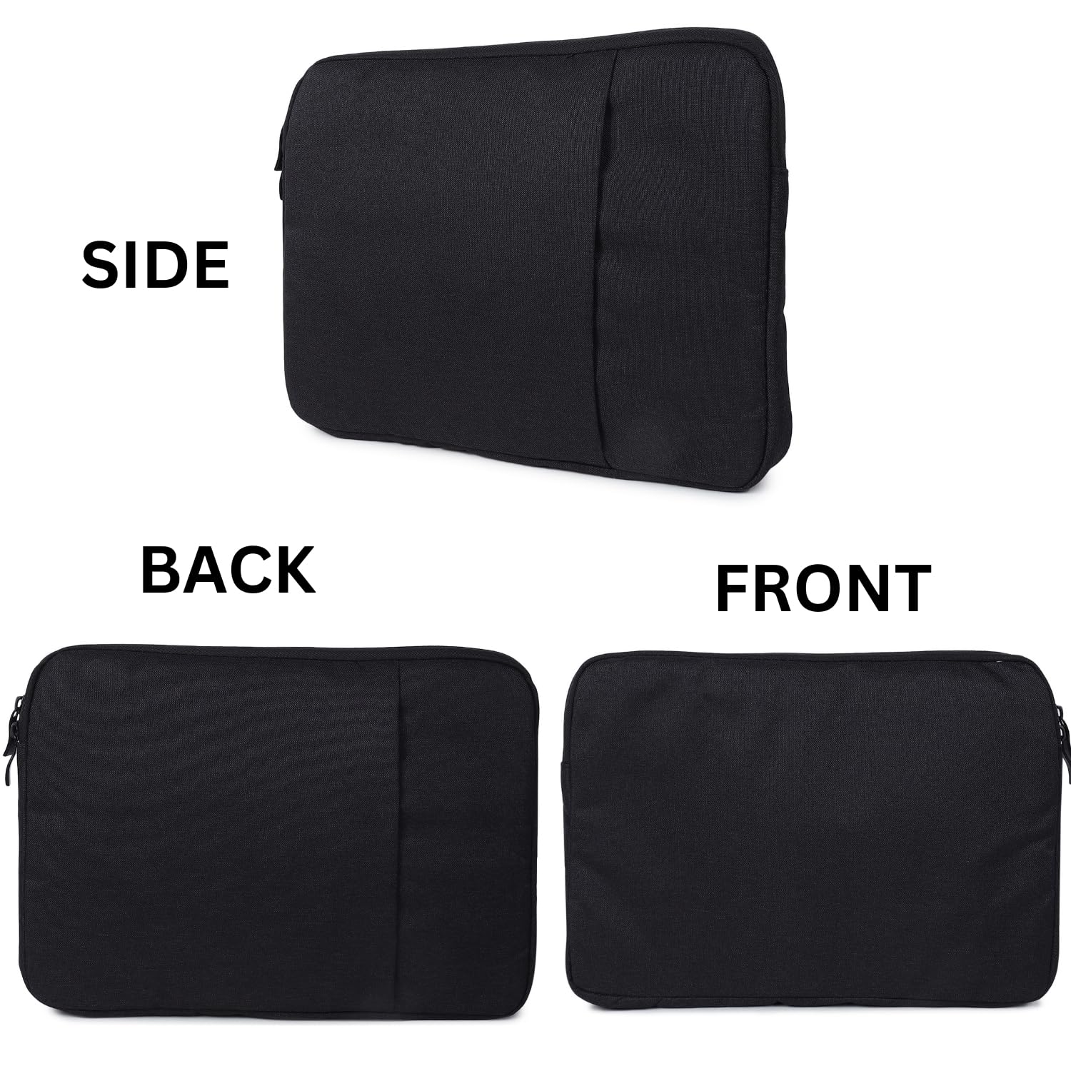 OIVO INDIA Laptop Bag Sleeve Case Cover Pouch for Men & Women | 11-12. Inch Laptop/MacBook, Office/College Laptop Bag | Multiple Pockets | Water Repellent | Shock Absorber (Black)