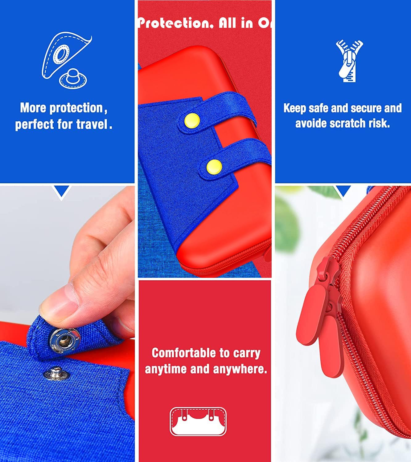 OIVO INDIA Travel Case Pouch Compatible with Nintendo Switch and for Switch OLED Console, Portable Travel Carry Case for Switch/Switch OLED, Protective Box