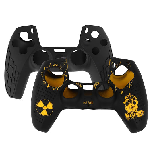 OIVO INDIA Black Skull and Zigzag Controller Silicone Cover Case PS5 Controller Skin Anti Slip Protective Case Sleeve Compatible for Sony PlayStation 5 Remote (Combo of 2)