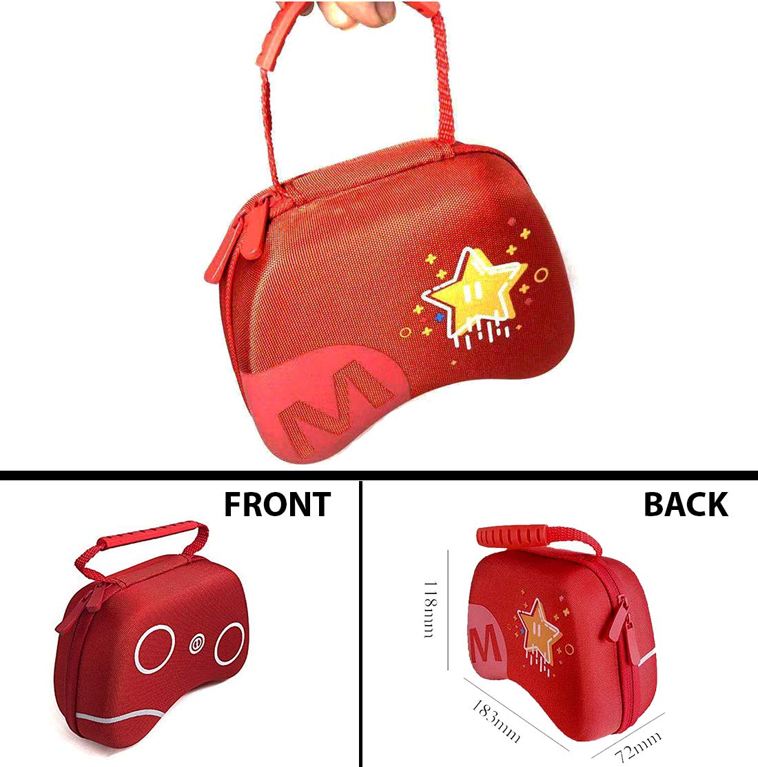 OIVO INDIA Multicolor & Red Universal Travel EVA Game Remote Controller Carrying Case Gaming Accessory Cover Case (Compatible for Xbox One, Xbox, Xbox 360, PS3, PS4, PS5 PS2) (Combo of 2)