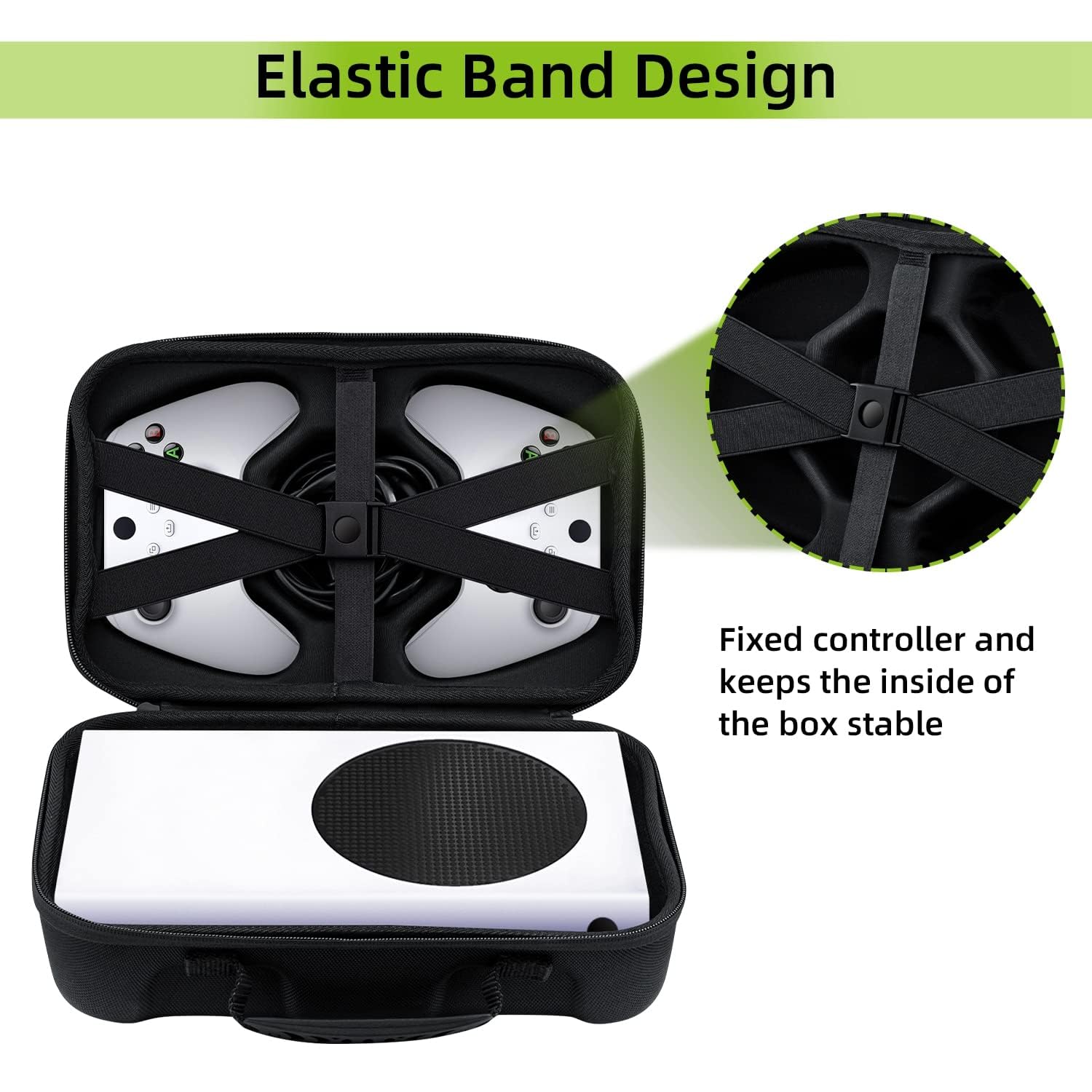 OIVO INDIA Travel Case Compatible with Xbox Series S - Hard Shell Series S Carrying Case with Protective Foam Compartments for Console, Controller, HDMI Cable (Xbox Series S, Black)