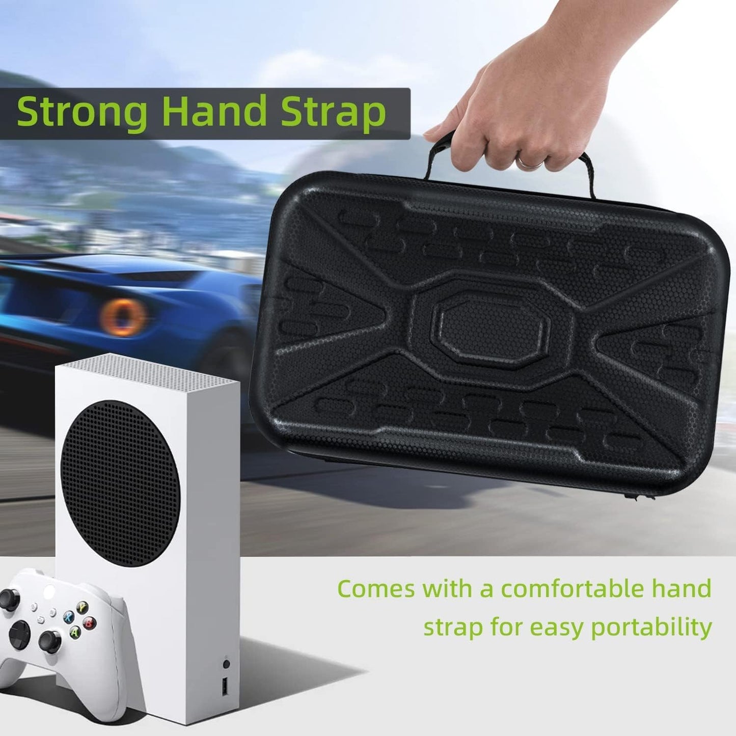 OIVO INDIA Travel Case Compatible with Xbox Series S - Hard Shell Series S Carrying Case with Protective Foam Compartments for Console, Controller, HDMI Cable (Xbox Series S, Black)