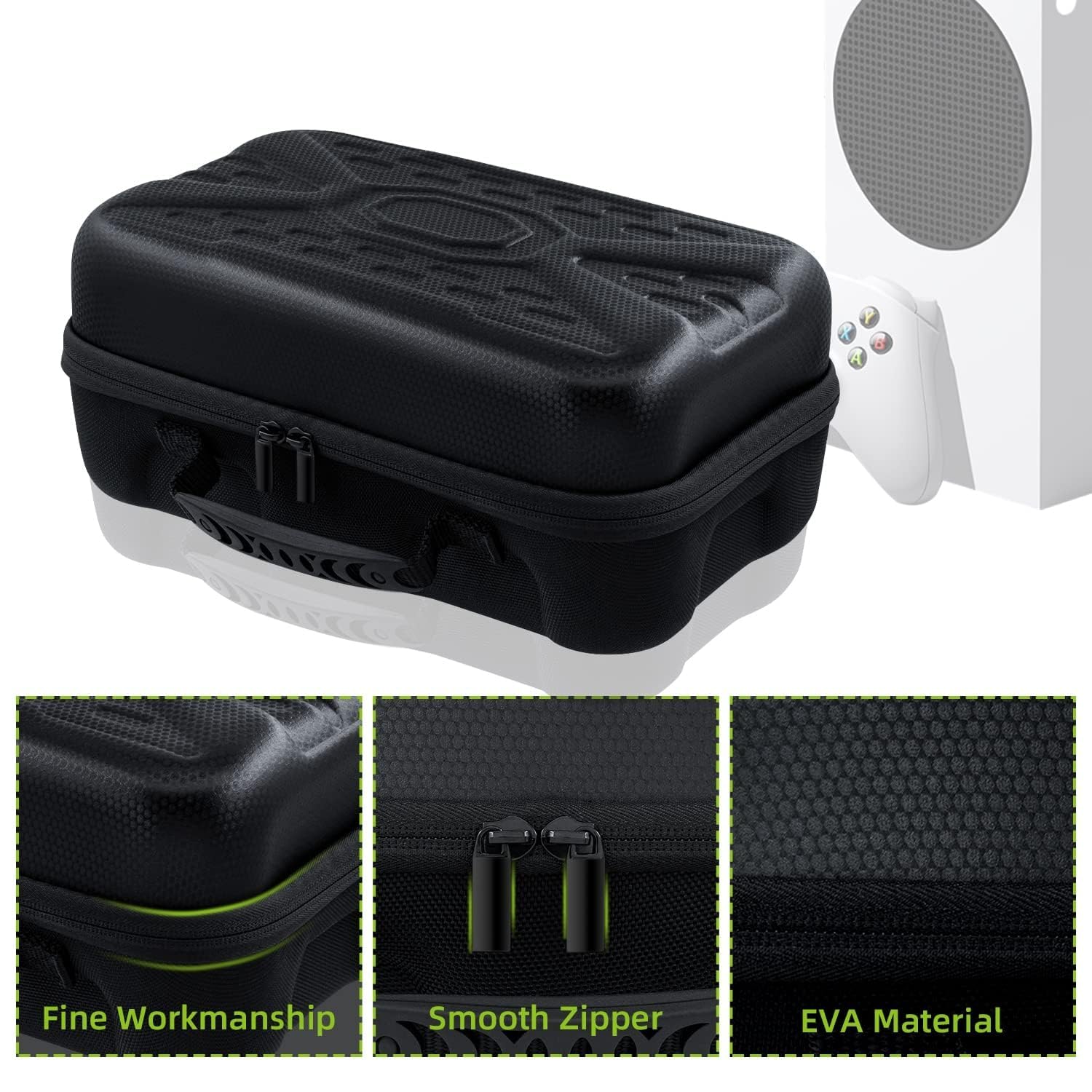 OIVO INDIA Travel Case Compatible with Xbox Series S - Hard Shell Series S Carrying Case with Protective Foam Compartments for Console, Controller, HDMI Cable (Xbox Series S, Black)