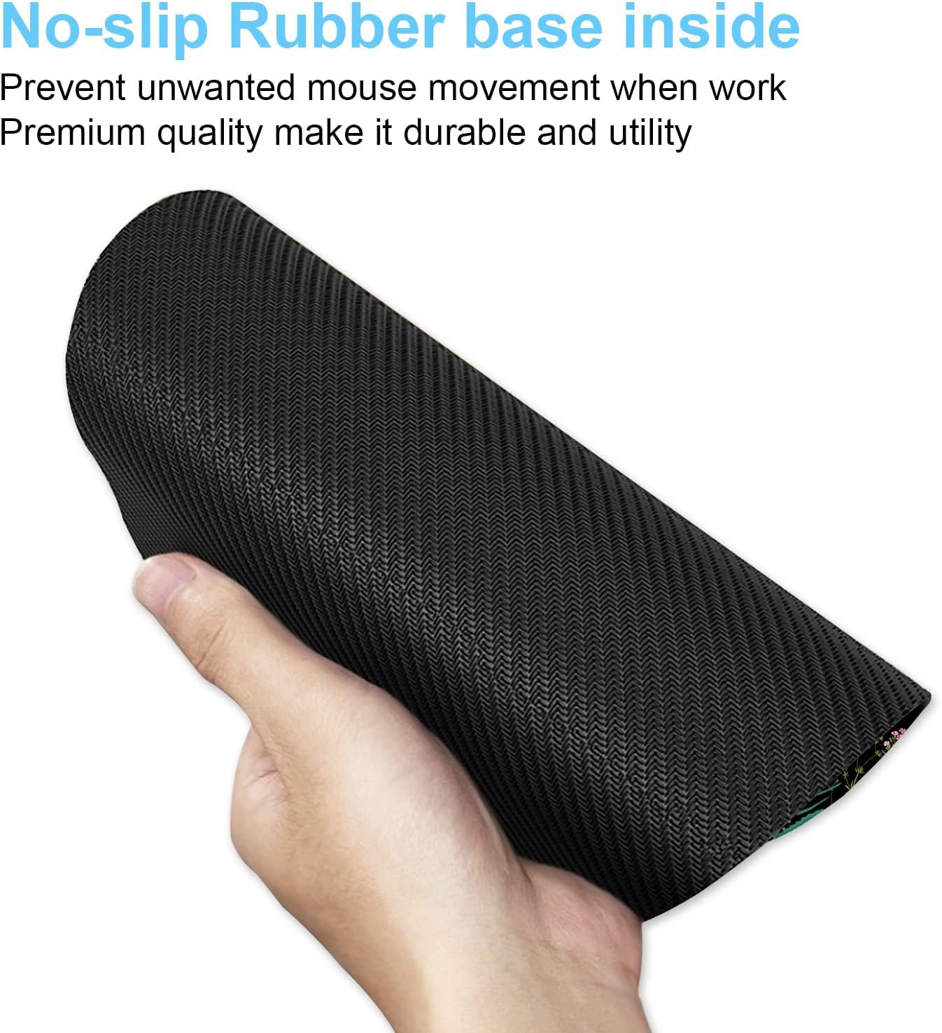 OIVO INDIA Mouse Pad Speed Type Mouse Pad with Antifray Stitched Embroidery Edges, Non-Slip Rubber Base Mousepad for Laptop PC (300mm x 250mm)