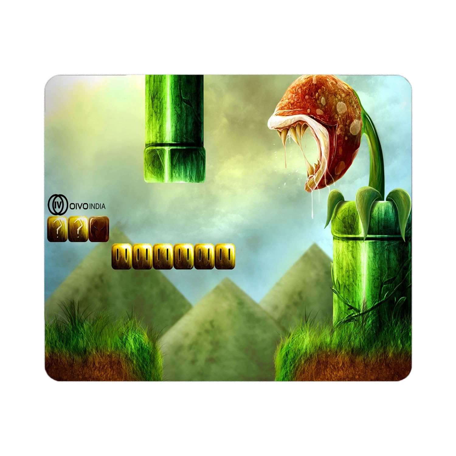 OIVO INDIA Mouse Pad Speed Type Mouse Pad with Antifray Stitched Embroidery Edges, Non-Slip Rubber Base Mousepad for Laptop PC (300mm x 250mm)