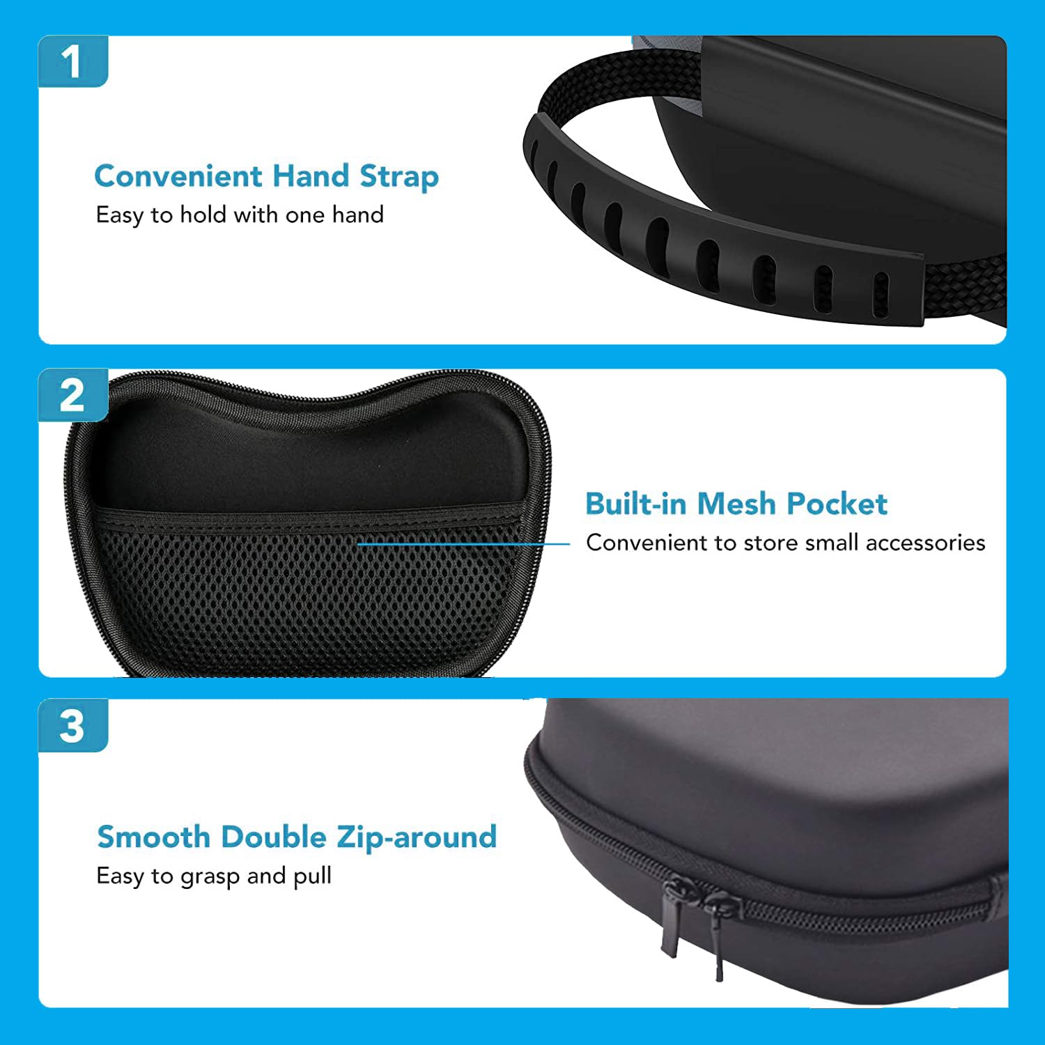 OIVO INDIA Multicolor & Black Universal Travel EVA Game Remote Controller Carrying Case Gaming Accessory Cover Case (Compatible for Xbox One, Xbox, Xbox 360, PS3, PS4, PS5 PS2) (Combo of 2)