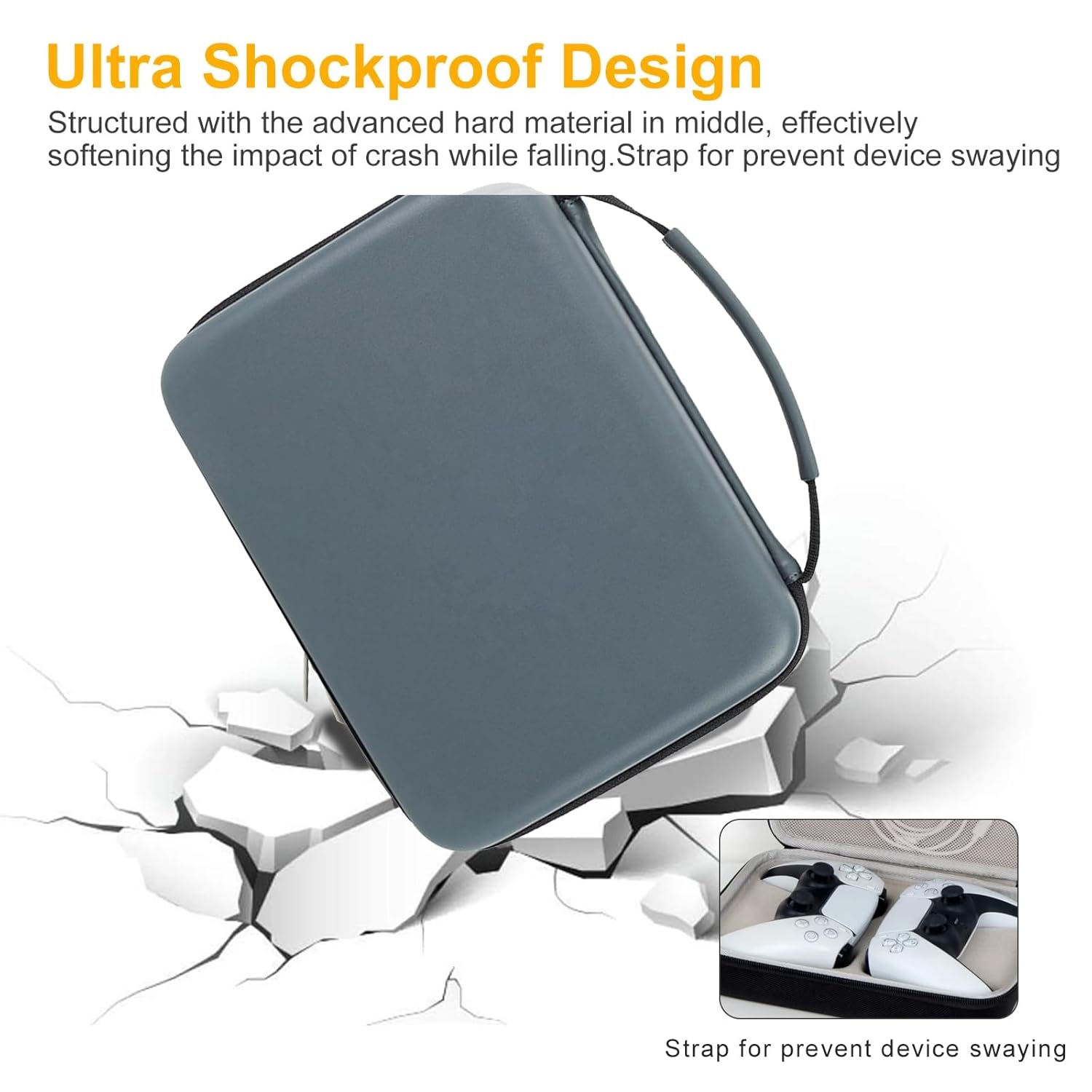 OIVO INDIA Dual Sense Controller Remote Hard Carry Cover Compatible for PS5/PS4/XBOX Water-Resistant Travel Carry Case for 2 Controllers