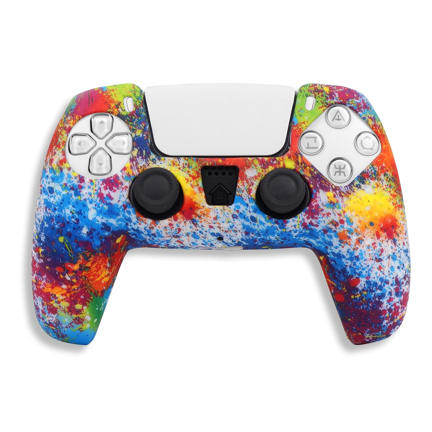 OIVO INDIA Colorful Controller Silicone Cover Case PS5 Controller Skin Anti Slip Protective Case Sleeve Compatible for Sony PlayStation 5 Controller